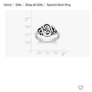James Avery Spanish Swirl Ring, Size 7